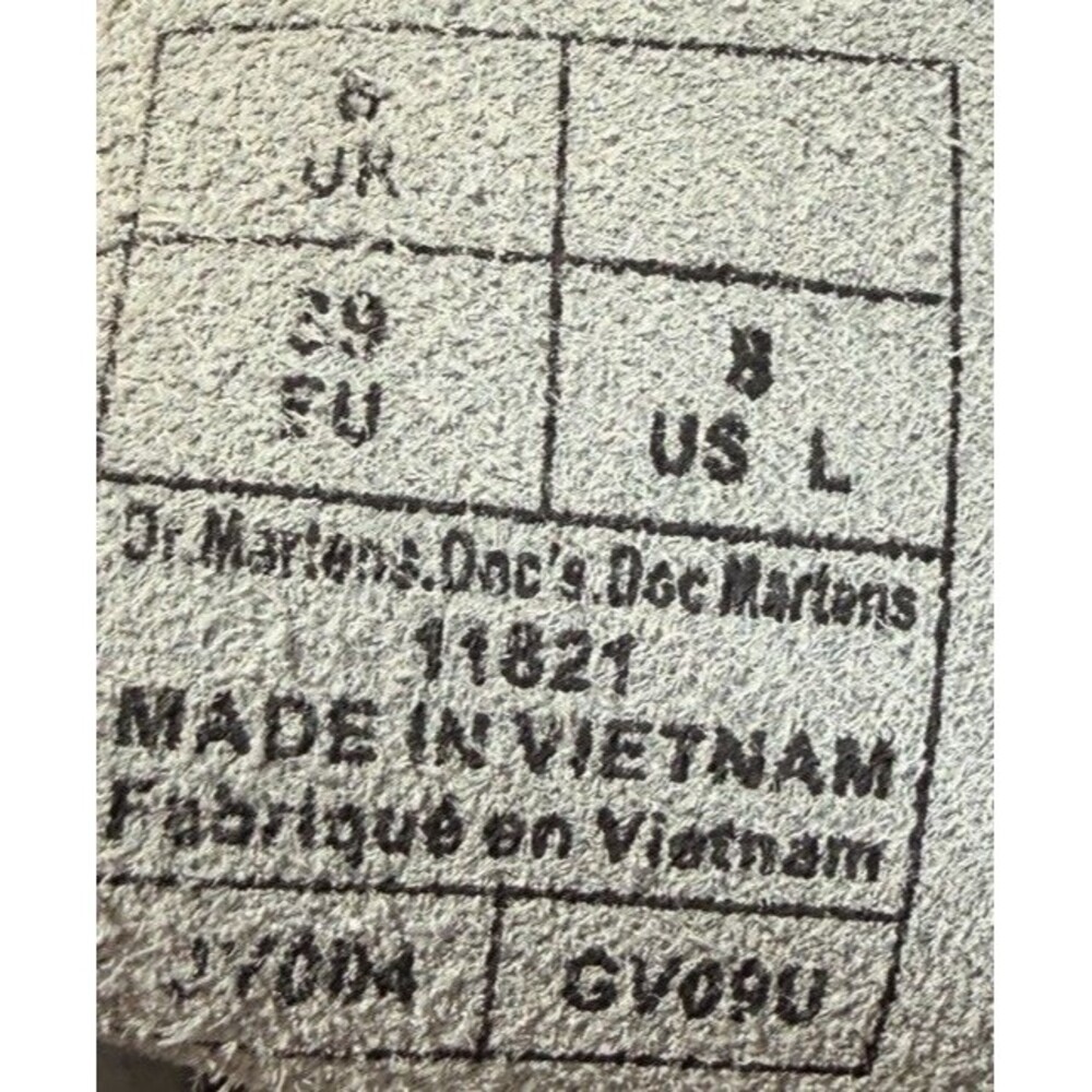 Doc Martens 1460 White AirWair Boots Womens 8 Leather Combat Lace Up Chunky - Picture 7 of 13